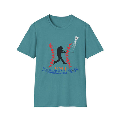 Spooky Baseball Mom Unisex Soft Style Tee