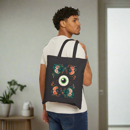 Pretty Eye Cotton Canvas Tote Bag