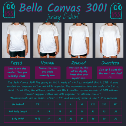 Bella And Canvas Size Chart.