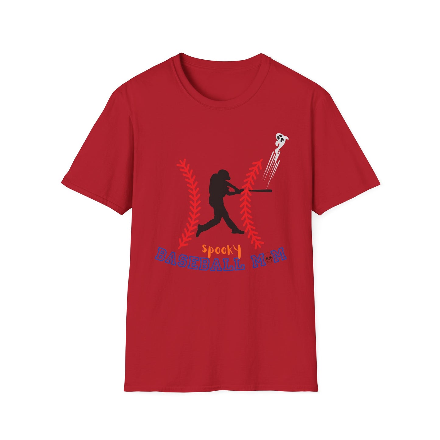 Spooky Baseball Mom Unisex Soft Style Tee