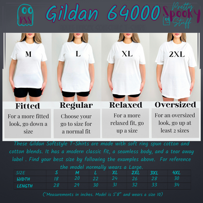 gildan 64000 size chart