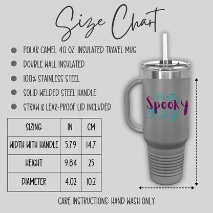size chart for 40oz insulated tumbler