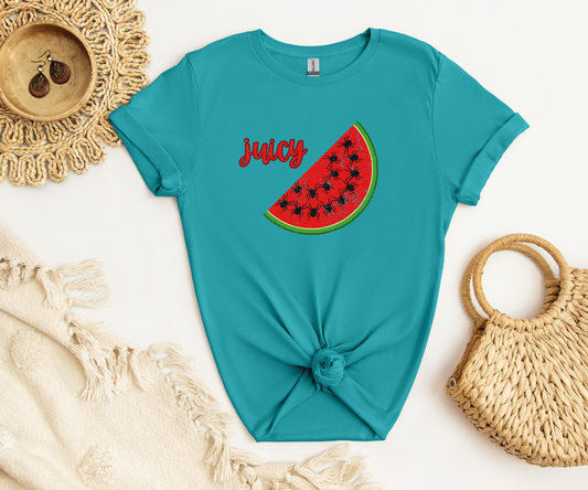 tropical blue juicy watermelon gildan unisex softstyle tee